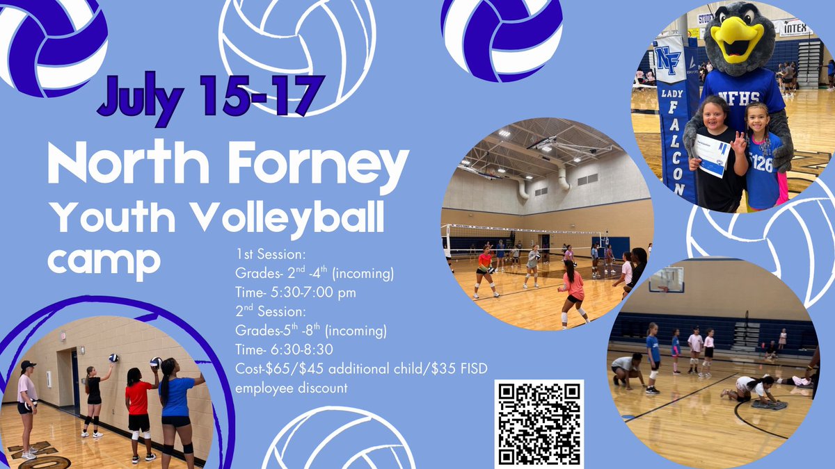 Lady Falcon Volleyball (@nfvolleyball126) on Twitter photo One week away! Sign up for our mini falcon camp! We love our future falcons! <a href="/ForneyAthletics/">ForneyISDAthletics</a> One week away! Sign up for our mini falcon camp! We love our future falcons! <a href="/ForneyAthletics/">ForneyISDAthletics</a>