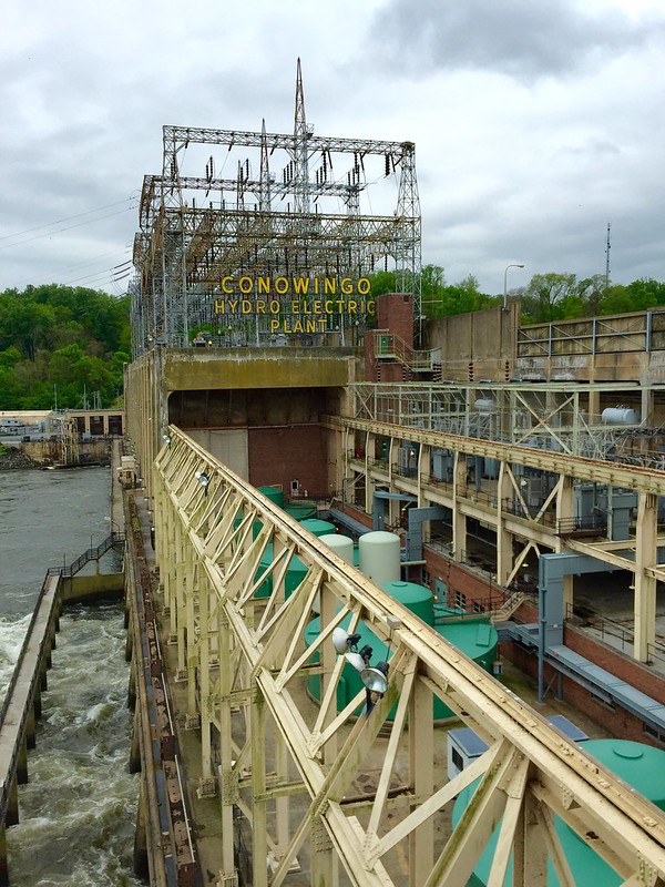 SupportConowingoDam (@conowingodam) on Twitter photo The Conowingo Dam has 11 turbines, which power engines that can produce up to 572 megawatts of electricity, enough to provide energy to 165,000 Maryland homes. The Conowingo Dam has 11 turbines, which power engines that can produce up to 572 megawatts of electricity, enough to provide energy to 165,000 Maryland homes.