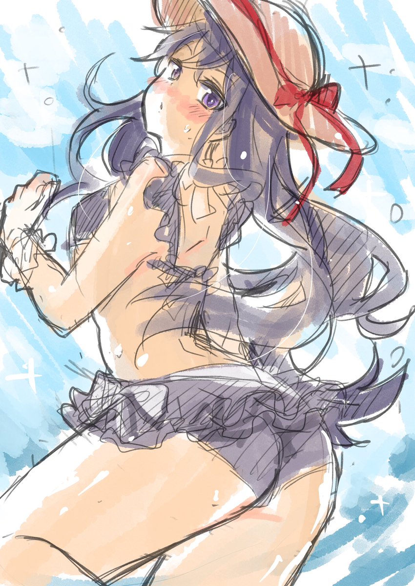 どうしても水着ほむらちゃんが描きたかったんだーーーーー！！！！
