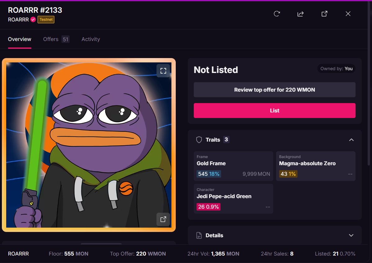 GALVA420's tweet image. ROARRR!!!
Jedi Pepe is here 🚀
@MagmaStaking is here for the long run , kudos to all those minted, it was a race more intense than @monadverse chapters , Gmagma and always Gmonad fam