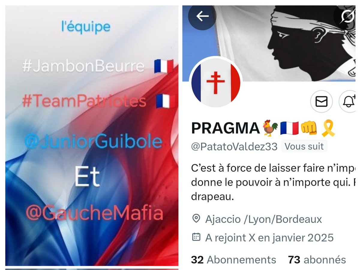 🇨🇵 Dédé 🇫🇷♿ (@juniorguibole) on Twitter photo INFO🚨 Merci de partager !🚨
Mes amis abonnés😉
Ainsi que l'équipe #JambonBeurre #TeamPatriotes 🇨🇵
Notre ami <a href="/PatatoValdez33/">PRAGMA🐓🇫🇷👊🎗️</a> 👍
Aurait besoin d'un petit coup de pouce pour grossir sa TL!🥳
Et ainsi lui donner plus de visibilité ! Merci de vous abonner à lui !🙏
Et n'oubliez INFO🚨 Merci de partager !🚨
Mes amis abonnés😉
Ainsi que l'équipe #JambonBeurre #TeamPatriotes 🇨🇵
Notre ami <a href="/PatatoValdez33/">PRAGMA🐓🇫🇷👊🎗️</a> 👍
Aurait besoin d'un petit coup de pouce pour grossir sa TL!🥳
Et ainsi lui donner plus de visibilité ! Merci de vous abonner à lui !🙏
Et n'oubliez
