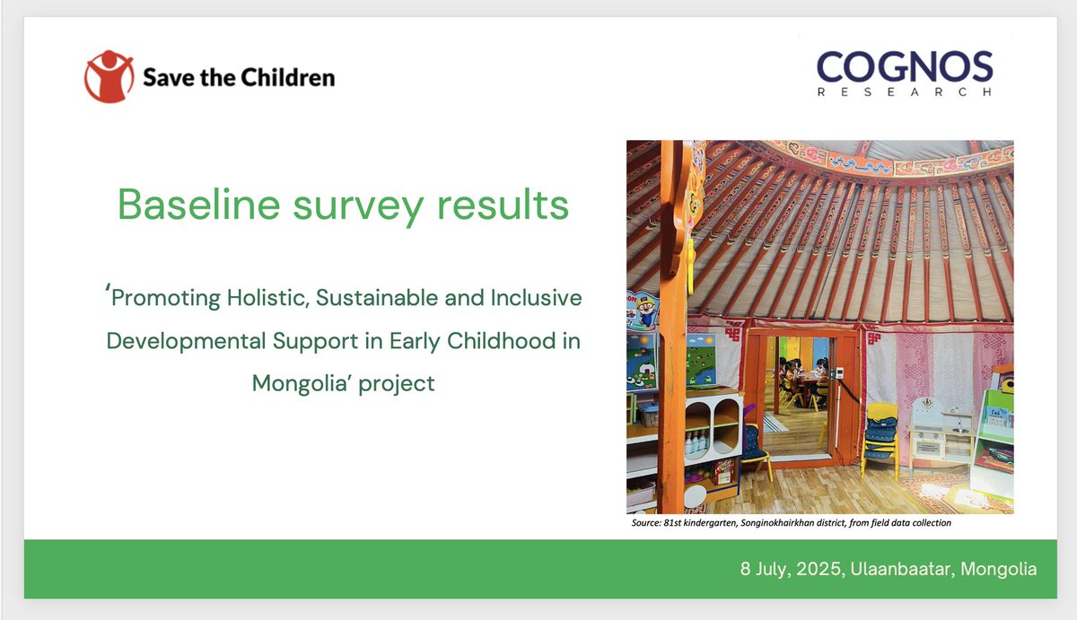 CognosResearch's tweet photo. Cognos research team presented the Draft Final Report of the Baseline Survey for the Project “Promoting sustainable holistic and inclusive developmental support in early childhood in Mongolia' to the Save the Children in Mongolia. For more: https://t.co/5z3BFeXoHo https://t.co/8XA1SH4kg5
