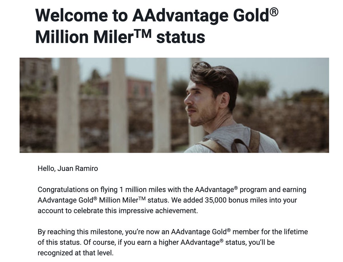 Solo me tomó 25 años, pero un día <a href="/AmericanAir/">americanair</a> me mandó este mail. #JeSuisDorée