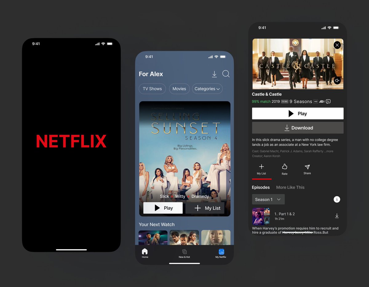 Still on the journey of improving my UI design skills.

Here’s today’s progress, I tried replicating the Netflix interface and learned a lot in the process.

What do you think of the design?