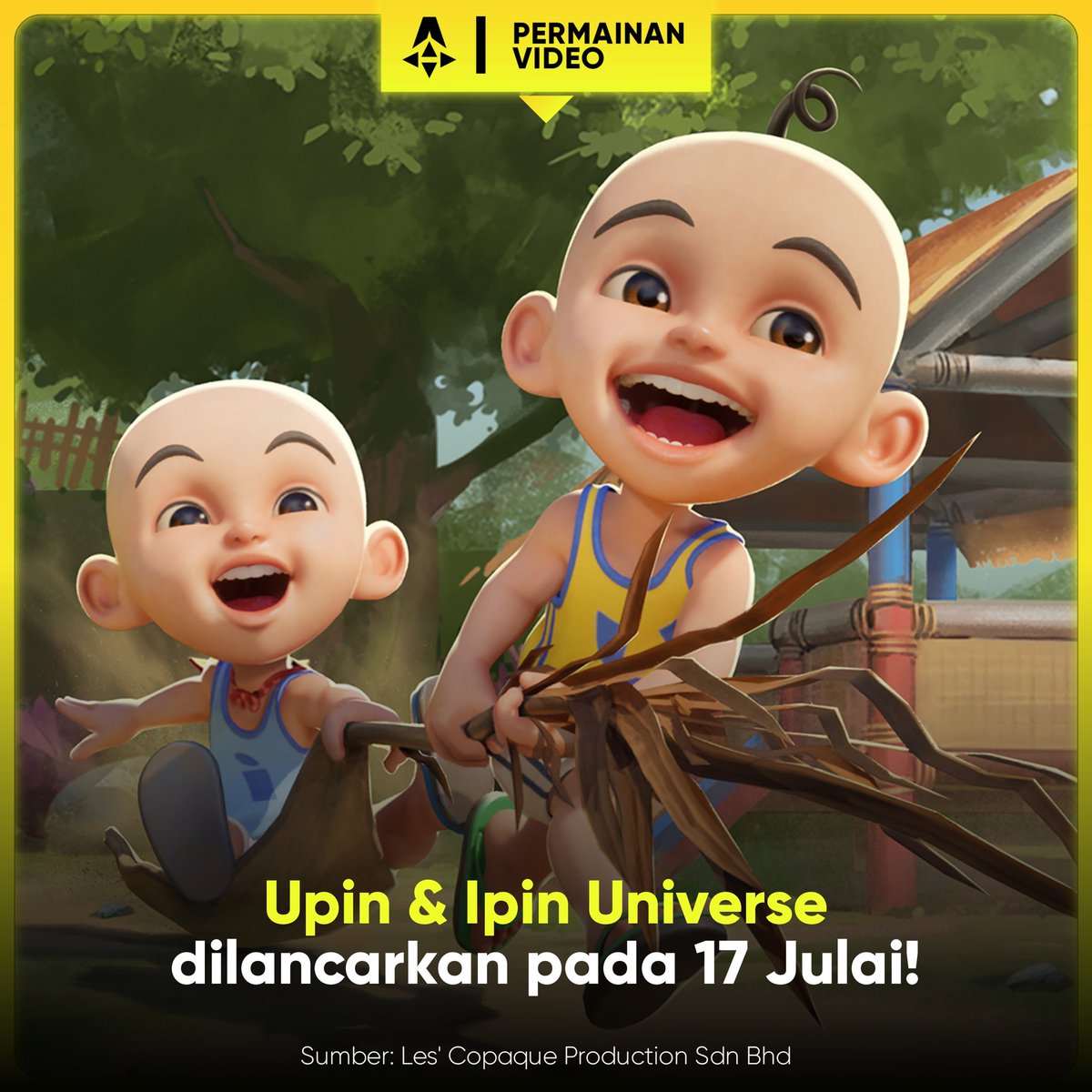 Perihaloka's tweet photo. Upin &amp; Ipin Universe dilancarkan pada 17 Julai 2025! Kini permainan tersebut boleh dipra-pesan di Nintendo Switch™, PlayStation® Store, Steam dan Epic Games Store. https://t.co/FYzCqqFKLZ