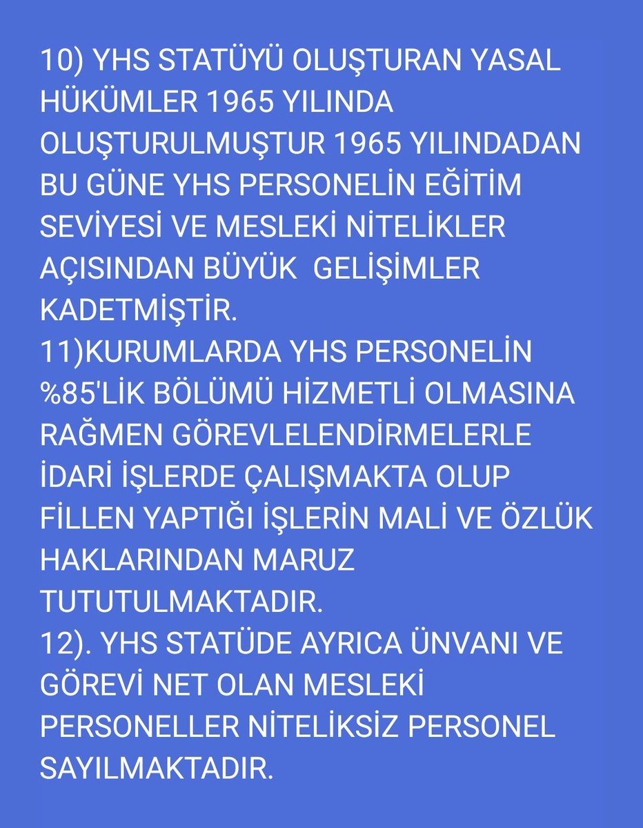 #YardımcıHizmetlerSınıfı 👇🥲🙏👇Mali ve özlük haklarda diğer memurlar gibi istifadesi için eğitmve mesleki niteliğine göre #Teknikhizmet ve #Genelİdari  sıtatülere alınmalıdır 2005/202025 her seçimden önce söz verdiniz <a href="/Akparti/">AK Parti</a> <a href="/MHP_Bilgi/">MHP</a> <a href="/isikhanvedat/">Prof. Dr. Vedat Işıkhan</a> <a href="/memetsimsek/">Mehmet Simsek</a> 🥲🙏👇🥲
