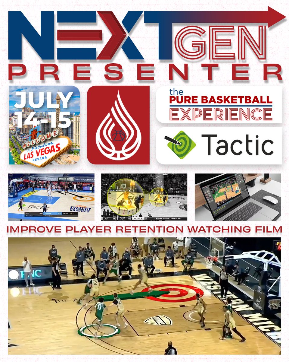 PureSweat's tweet image. We’re excited to welcome @Tactic_EN to the Pure Basketball Experience! Their interactive visual tools transform film into a deeper learning experience - boosting player retention and engagement.
📍 July 14–15 | Las Vegas
🎟️ Get your ticket: hubs.li/Q03wdsDf0