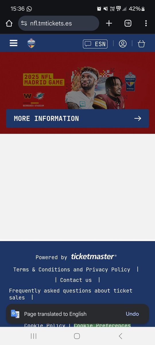 UK Commanders Fans π¬π§ (@britcommanders) on Twitter photo Got to the front of the queue and am just stuck on a ticket page that wont load anything. Superb stuff <a href="/TicketmasterUK/">ticketmasteruk</a> ππ Got to the front of the queue and am just stuck on a ticket page that wont load anything. Superb stuff <a href="/TicketmasterUK/">ticketmasteruk</a> ππ