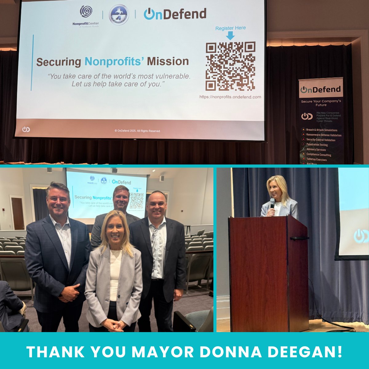 Thank you, Mayor Donna Deegan, the City of Jacksonville, and the Nonprofit Center of Northeast Jacksonville, for the successful launch of our Nonprofits’ Mission Cybersecurity Program. If you're a Northeast FL nonprofit,  learn more and register here: hubs.la/Q03wdqDT0