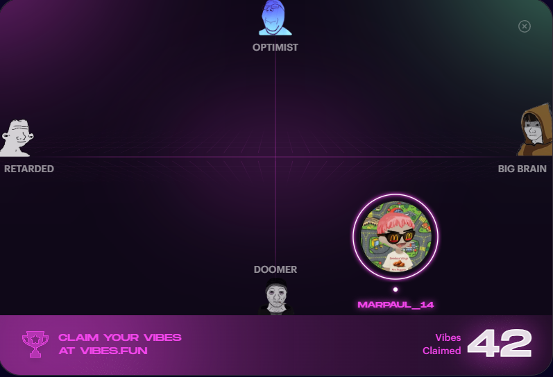 this is actually wild

imagine farming good vibes on x, then trading them for actual gains

social karma meets perp dex

let’s see how far this can go

➡️vibes.fun/?ref=marpaul_14