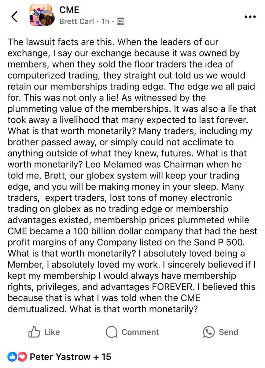 MrTopStep's tweet image. ⁦@CMEGroup⁩  #FloorTraders #OrderFillers  #Locals #ESPit 

You can’t hide from the facts, pay up the money you owe the membership
