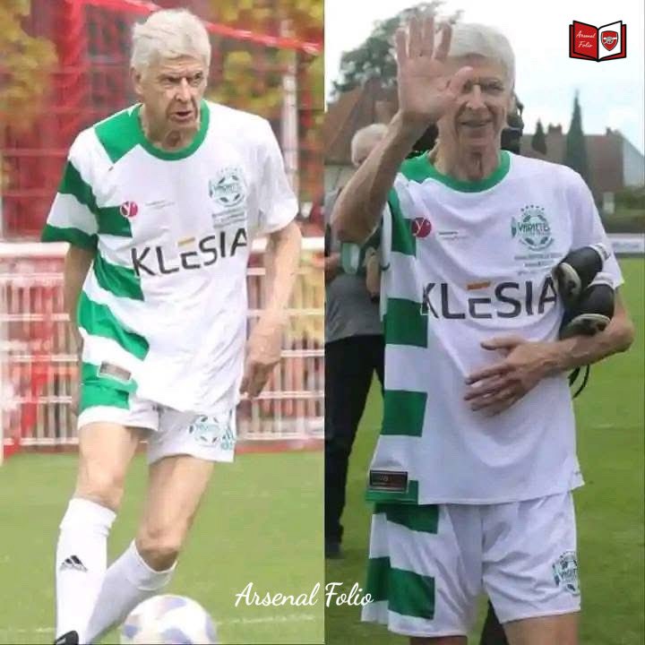 Arsenal_Folio's tweet image. 🚨Arsène Wenger played as a midfielder at the Allstars legends match game. ❤️🐐