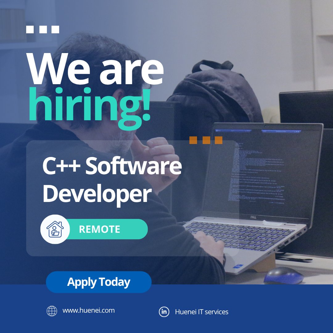 We have new open positions:

Technical Manager ➡️ huenei.peopleforce.io/careers/v/1316…

Lead Backend Engineer ➡️ huenei.peopleforce.io/careers/v/1328…

C++ Software Developer ➡️ huenei.peopleforce.io/careers/v/1335…

Ready to level up your career?

📩 Apply now or share this with someone who’d be a great fit.