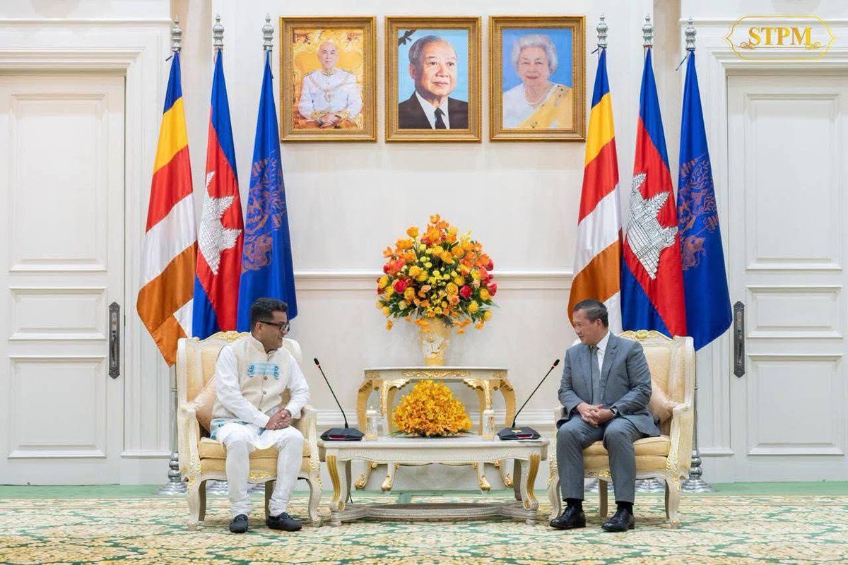 As a key part of his Cambodia visit, MoS for External Affairs Shri @PmargheritaBJ held a detailed bilateral meeting yesterday with Cambodian PM Hun Manet.

They discussed strengthening the centuries-old historical ties between the two nations and explored new avenues of
