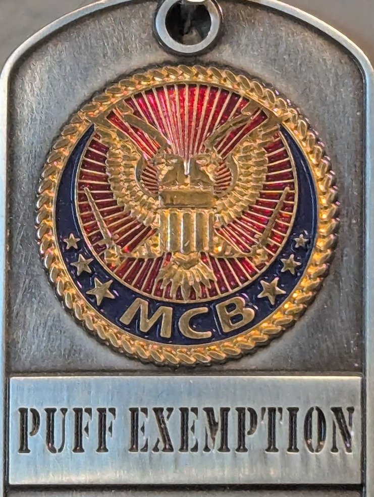 ShamashAran's tweet image. In accordance with the Perpetual Unearthly Forces Fund Act of 1901, the bearer of this tag has proven to be of service to the greater good of the United States of America and has therefore been exempted from PUFF bounties against their type/species.
According to Clause 523,…