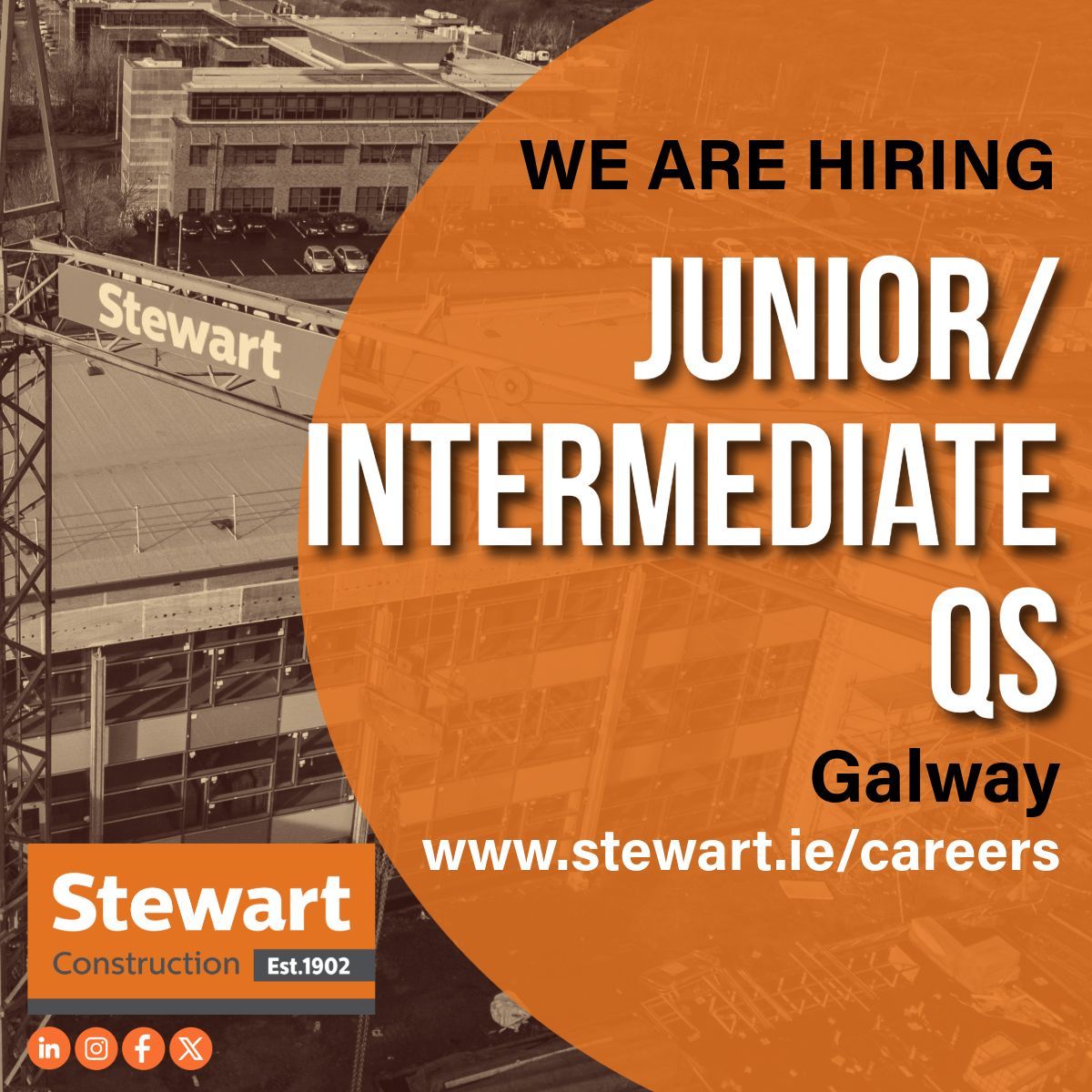 OPEN POSITIONS

Are you looking for your next career move in the construction industry - where you can grow your experience on-site with a top main contractor known for delivering high-quality work across Ireland?

stewart.ie/careers/

#TeamStewart #career #constructionjobs