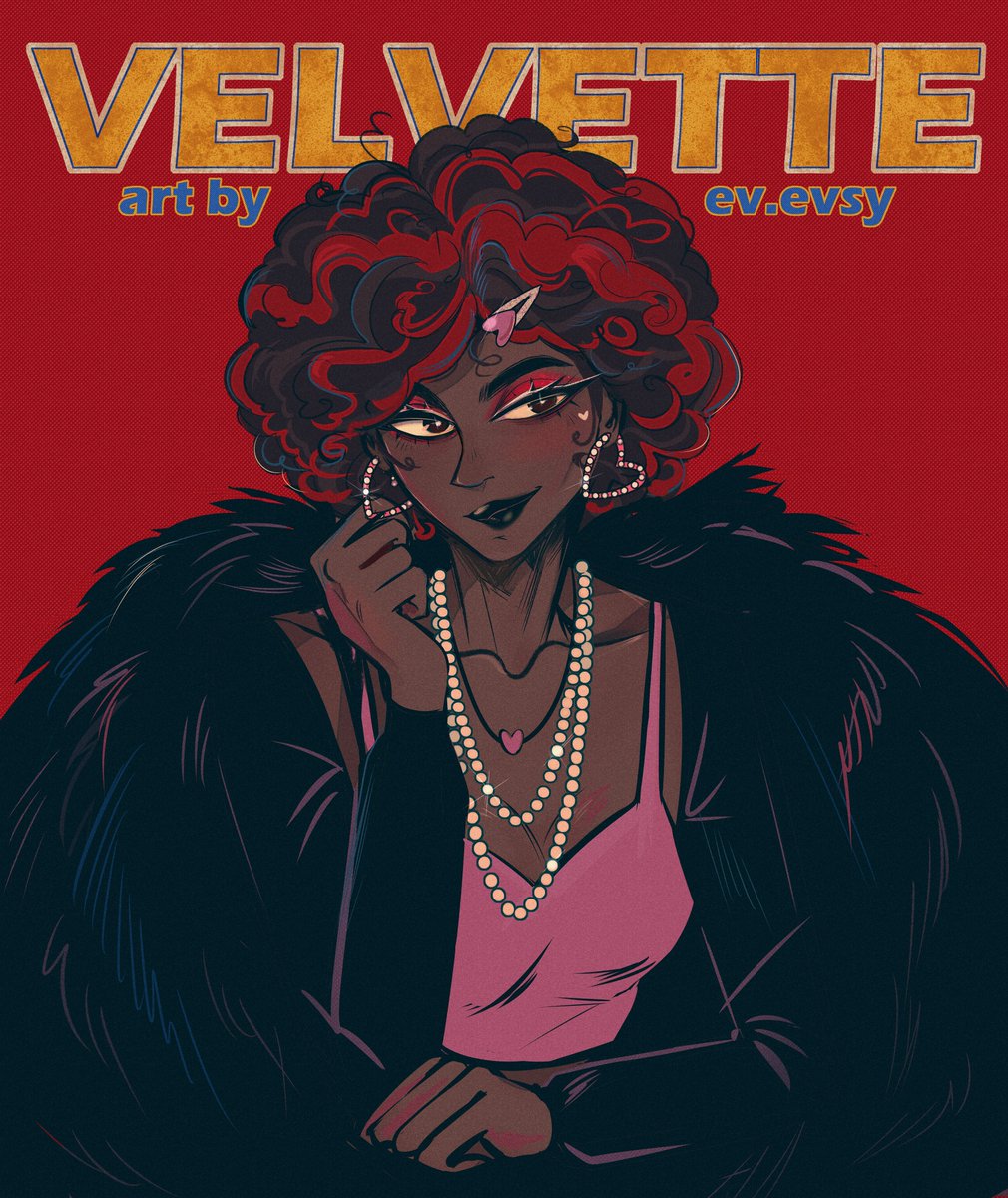 ev_evsy's tweet image. hum! #HazbinHotelVelvette #TheVees
