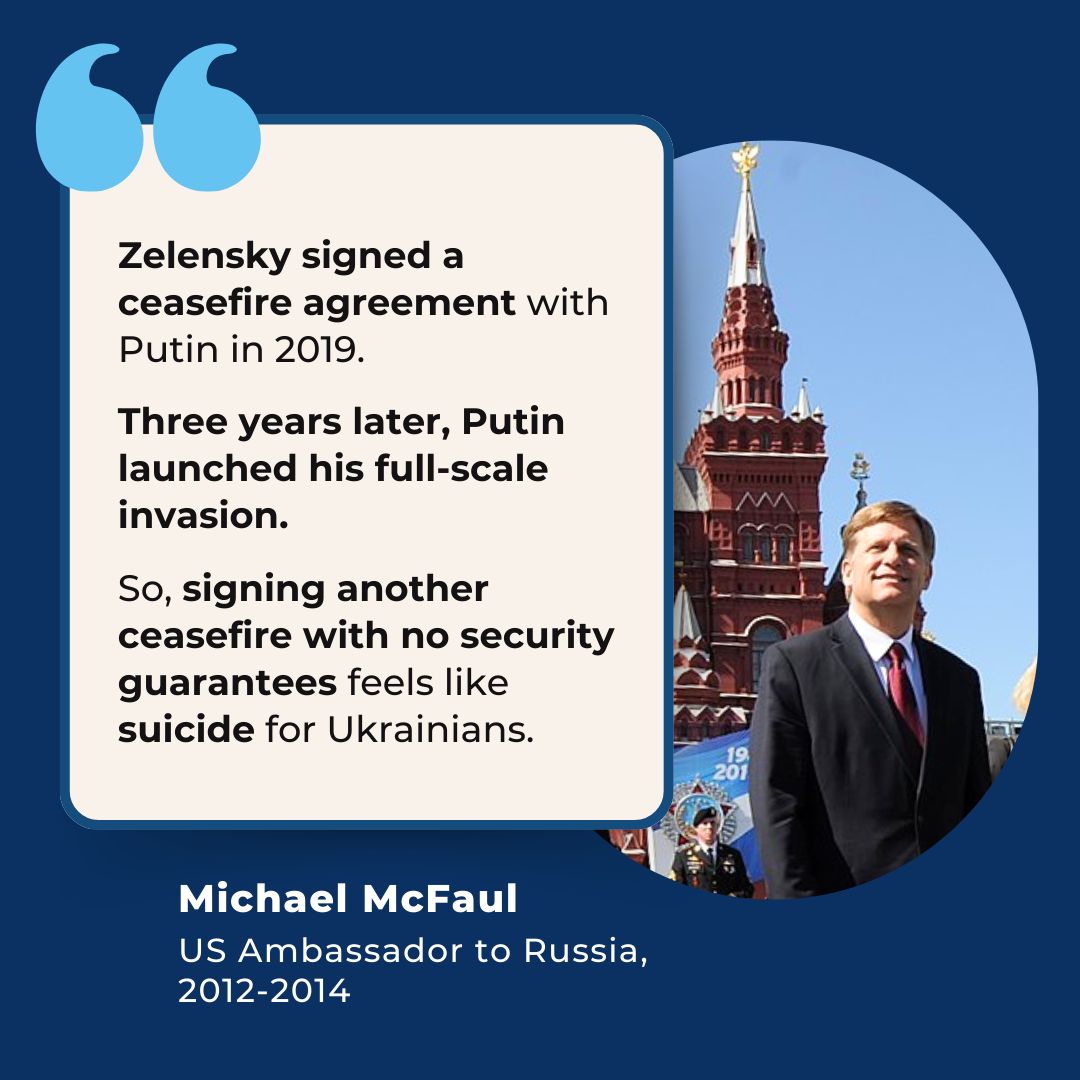 Community4UKR's tweet image. Signing another ceasefire with no security guarantees feels like suicide for Ukrainians.
- Michael McFaul, US Ambassador to Russia 2012-2014
#StandWithUkraine
Save this image and share!
Get the full meme toolkit here on our website:
bit.ly/c4uatoolkit