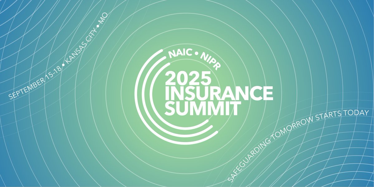Join us at the 2025 NAIC Insurance Summit! This premier event connects innovators and regulators to explore the newest ideas, the latest technology, and the future of regulatory practices. Register now: ow.ly/oKlJ50WlYrr!