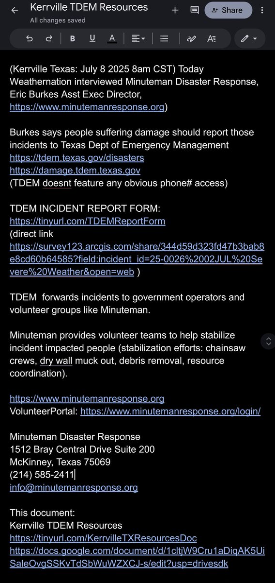 Ardently Grant (@ardentlygrant) on Twitter photo #KerrvilleTexas #FloodRelief Disaster Resources
<a href="/TDEM/">Texas Division of Emergency Management</a> & NonProfit(NGO) Resources open.substack.com/pub/ardentlygr…
<a href="/RedCross/">American Red Cross</a> <a href="/NewThor/">The King of America</a> <a href="/Diamondthedave/">Oppenheimer Ranch Project</a> <a href="/WeatherNation/">WeatherNation</a> #KerrvilleTexas #FloodRelief Disaster Resources
<a href="/TDEM/">Texas Division of Emergency Management</a> & NonProfit(NGO) Resources open.substack.com/pub/ardentlygr…
<a href="/RedCross/">American Red Cross</a> <a href="/NewThor/">The King of America</a> <a href="/Diamondthedave/">Oppenheimer Ranch Project</a> <a href="/WeatherNation/">WeatherNation</a>