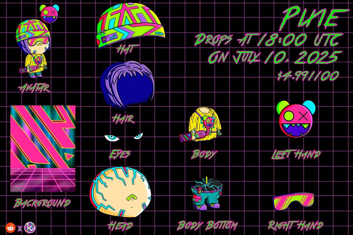r/KirtVerse (@kirtverse) on Twitter photo Pixie Traits! Drop: Thursday, July 10th, 2025 at 18:00 UTC! 🛹 Drop Your Favorite Mash in the Comments at Reddit Post for a Chance to Win One! 🧩
Shop Link: buff.ly/1kQewsm
Supply:100
Price: $4.99
Post Link: buff.ly/EqWB9N6
<a href="/Reddit/">Reddit, Inc.</a>
#digitalart #reddit Pixie Traits! Drop: Thursday, July 10th, 2025 at 18:00 UTC! 🛹 Drop Your Favorite Mash in the Comments at Reddit Post for a Chance to Win One! 🧩
Shop Link: buff.ly/1kQewsm
Supply:100
Price: $4.99
Post Link: buff.ly/EqWB9N6
<a href="/Reddit/">Reddit, Inc.</a>
#digitalart #reddit