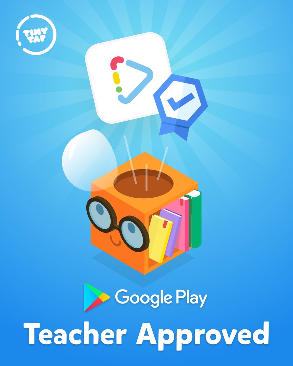 TinyTapEDU's tweet image. TinyTap is proud to reveal our Teacher Approved badge awarded by Google Play!
This badge spotlights the highest-quality apps for kids, handpicked by teachers and educational experts.
Our app displayed:
✅ Age-appropriate learning
✅ Educational design
✅ Positive family…