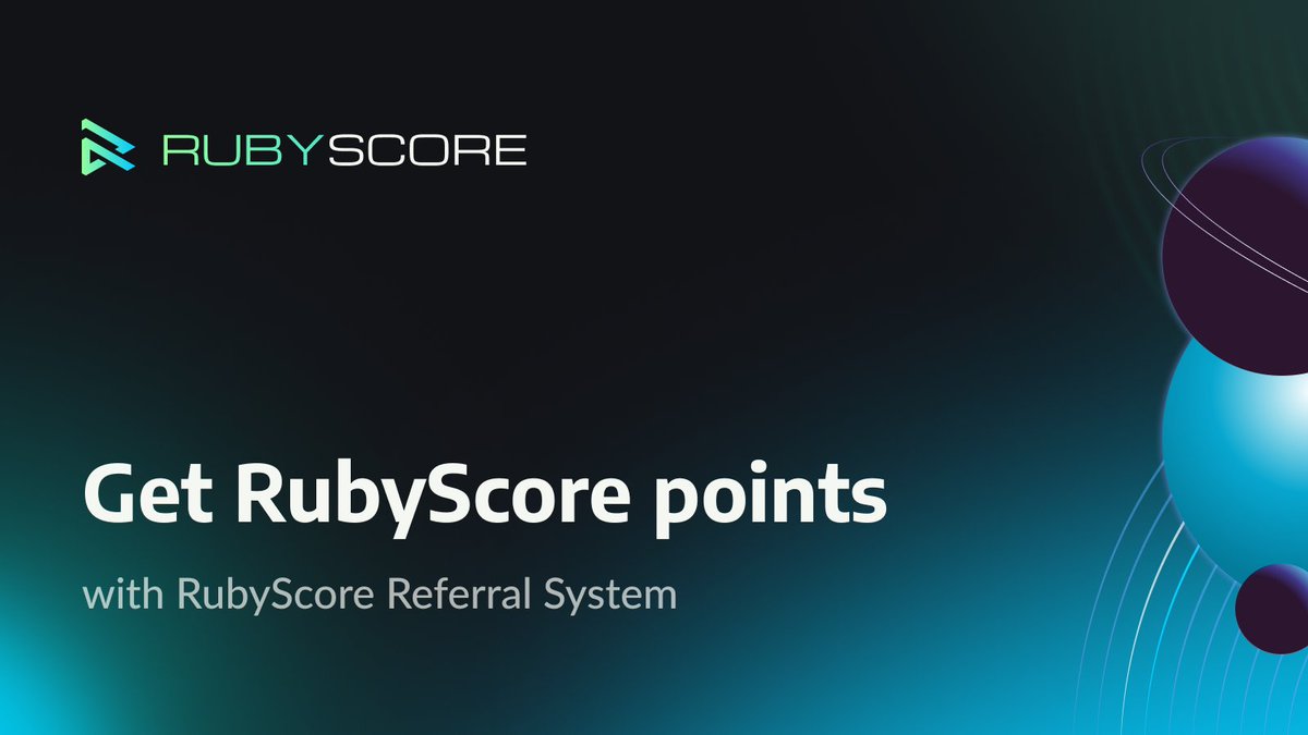 Need more points to mint your Single ID or claim a RubyScore NFT Box?

Join the Referral System and earn up to 10 points for every active referral.

👉 Details in your: rubyscore.io/profile