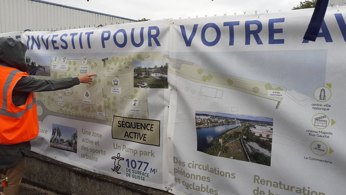 Malgré le temps changeant, visite du chantier du futur parc urbain de #Dole cet après-midi. Les six hectares de friches vont se transformer pour quatre millions d'euros HT en un "poumon vert". Reportage dans les journaux de demain présentés par <a href="/md_deg/">Michael Degardin</a> sur <a href="/RcfJura/">RCF Jura</a> 📻
