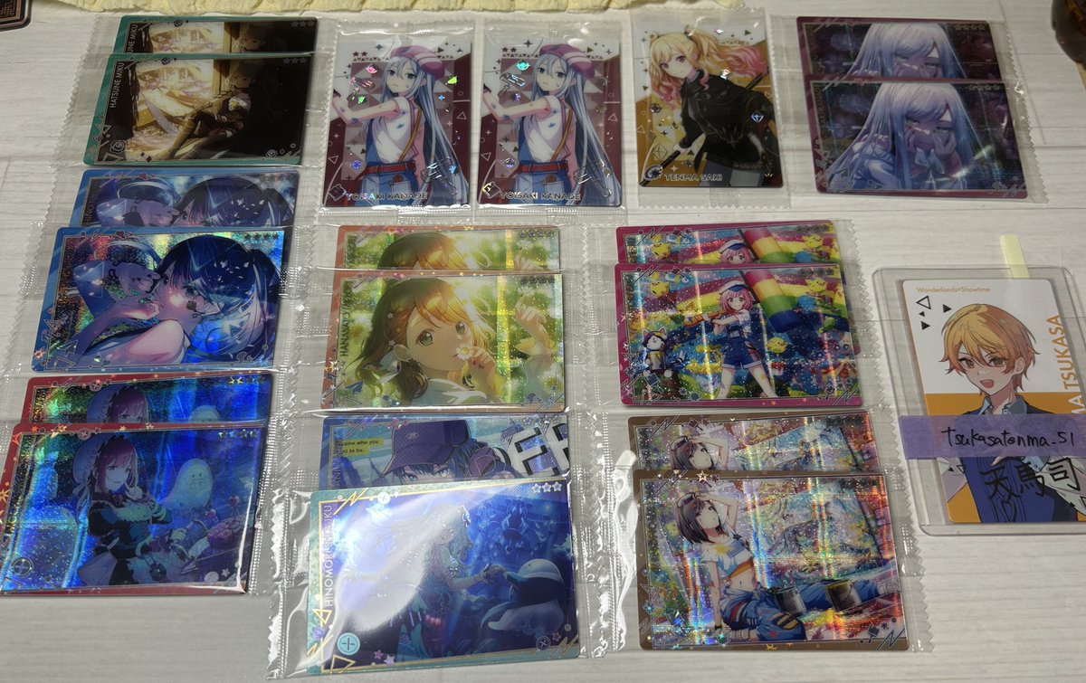 tsukasatenma_51's tweet photo. プロセカ ウエハース 10 交換

求 周年 天馬司

譲 初音ミク 星乃一歌 天馬咲希 望月穂波 花里みのり 桐谷遥 日野森雫 鳳えむ 宵崎奏 東雲絵名

どんな条件でも検討致します。
検索からのお声掛けもお待ちしております🙇🏻‍♀️ https://t.co/ErR7Cw0Hgw