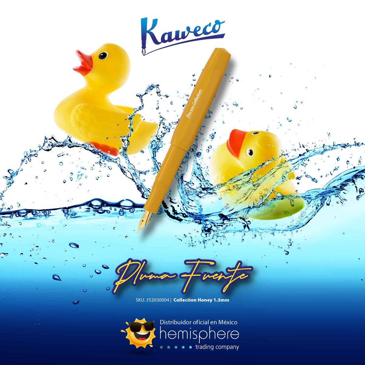 ✨ Pluma Kaweco Collection "Honey"

🎨 Diseño cálido y elegante
Combina el cálido amarillo de la miel de girasol con finos detalles dorados que le aportan un toque de elegancia.

🖋️ Plumín BB de alta calidad
Fabricado en acero alemán, ofrece trazos anchos y versátiles: perfecto