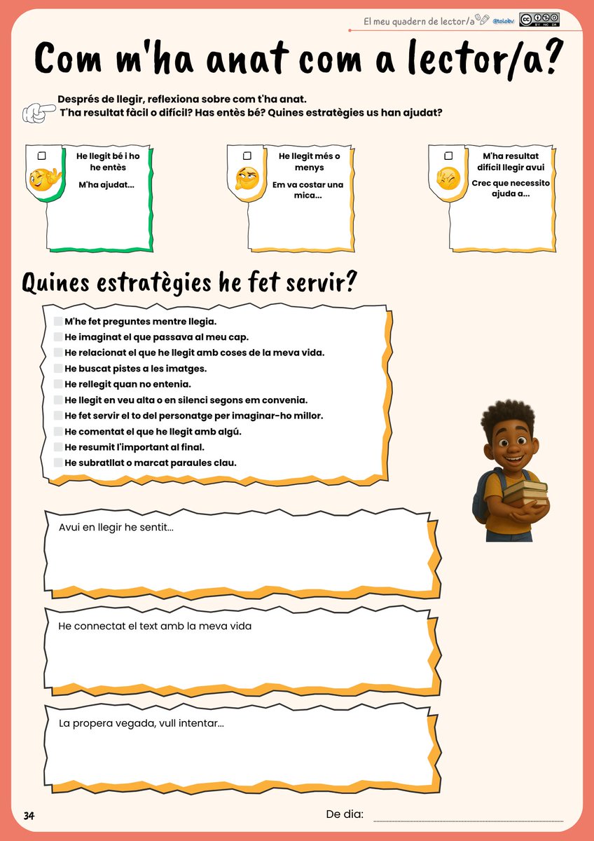 tolobv's tweet image. Cuaderno lector: una herramienta práctica para crecer como lectores,Disponible en castellano y catalán.

👉bloomania.es/cuaderno-lecto…

@educacion3_0 @orientandujar @NuriaWitch14 #ideasparaclase #claustrovirtual #lectura #comprensiónlectora  #educaciónprimaria #culturadelpensamiento