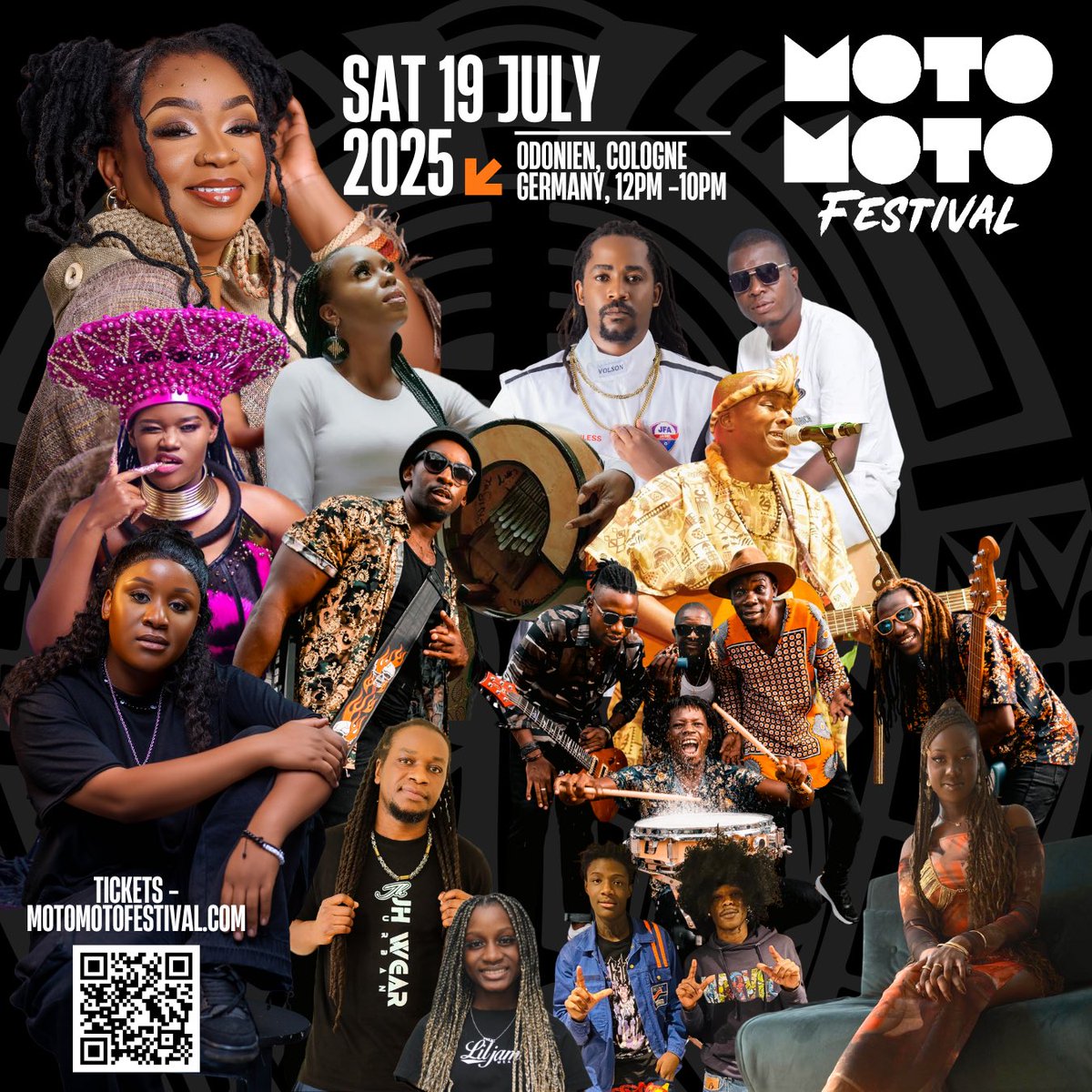 Dont miss! Moto Moto Festival - Odonien, Cologne, Germany🇩🇪 Saturday 19 July 2025
#AfroCultureOptimism — 
🎟️ TICKETS  • eventix.shop/n3rs6uqd

#MotoMotoFestival