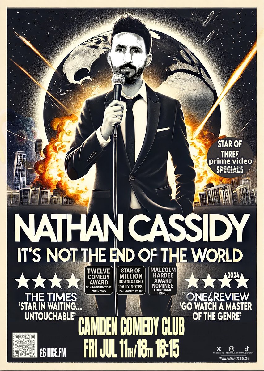 The Rat Pack Stand-up Comedy (@_theratpack) on Twitter photo FRIDAY <a href="/CamdenComedy/">Camden Comedy Club</a>
Come for air-conditioning, stay for comedy!
615 <a href="/nathancassidy/">Nathan Cassidy</a> ★★★★ 'Untouchable' The Times
8pm The Rat Pack
<a href="/AliWoodsGigs/">Ali Woods</a> 'The real deal' Evening Standard
<a href="/katiegcomedy/">Katie Green</a> Comedy Central
<a href="/alexkealy/">Alex Kealy</a> BBC Now Show
GRAB TICKETS from £6
camdencomedyclub.com FRIDAY <a href="/CamdenComedy/">Camden Comedy Club</a>
Come for air-conditioning, stay for comedy!
615 <a href="/nathancassidy/">Nathan Cassidy</a> ★★★★ 'Untouchable' The Times
8pm The Rat Pack
<a href="/AliWoodsGigs/">Ali Woods</a> 'The real deal' Evening Standard
<a href="/katiegcomedy/">Katie Green</a> Comedy Central
<a href="/alexkealy/">Alex Kealy</a> BBC Now Show
GRAB TICKETS from £6
camdencomedyclub.com