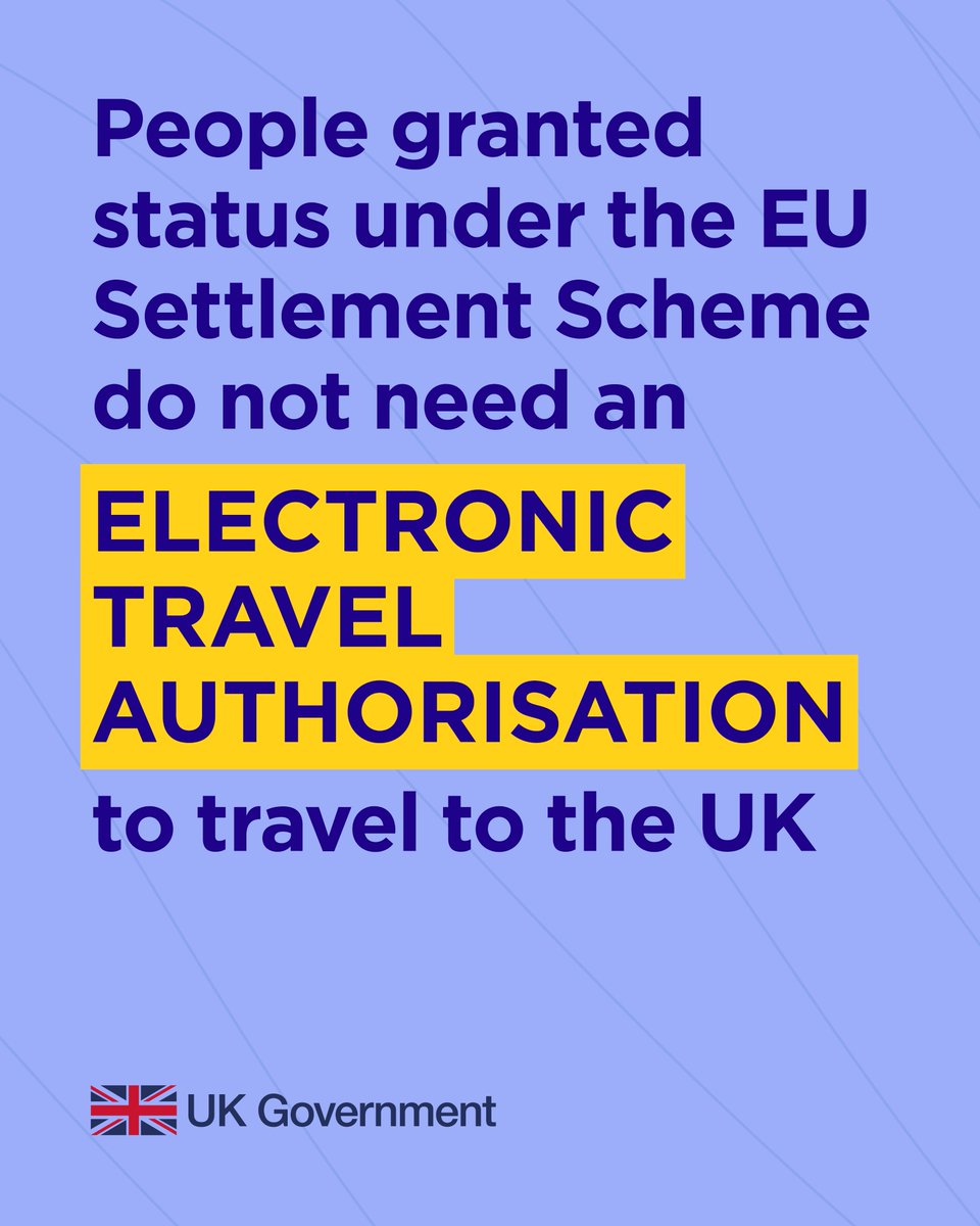 Travelling this summer? 🇪🇺🇬🇧✈️
If you have pre-settled or settled status, you can travel freely in and out of the UK, you don’t need an ETA.
But keep your UKVI details up to date!
Learn more about travelling with EU settlement scheme status: eucitizens.uk/eu-eea-citizen…