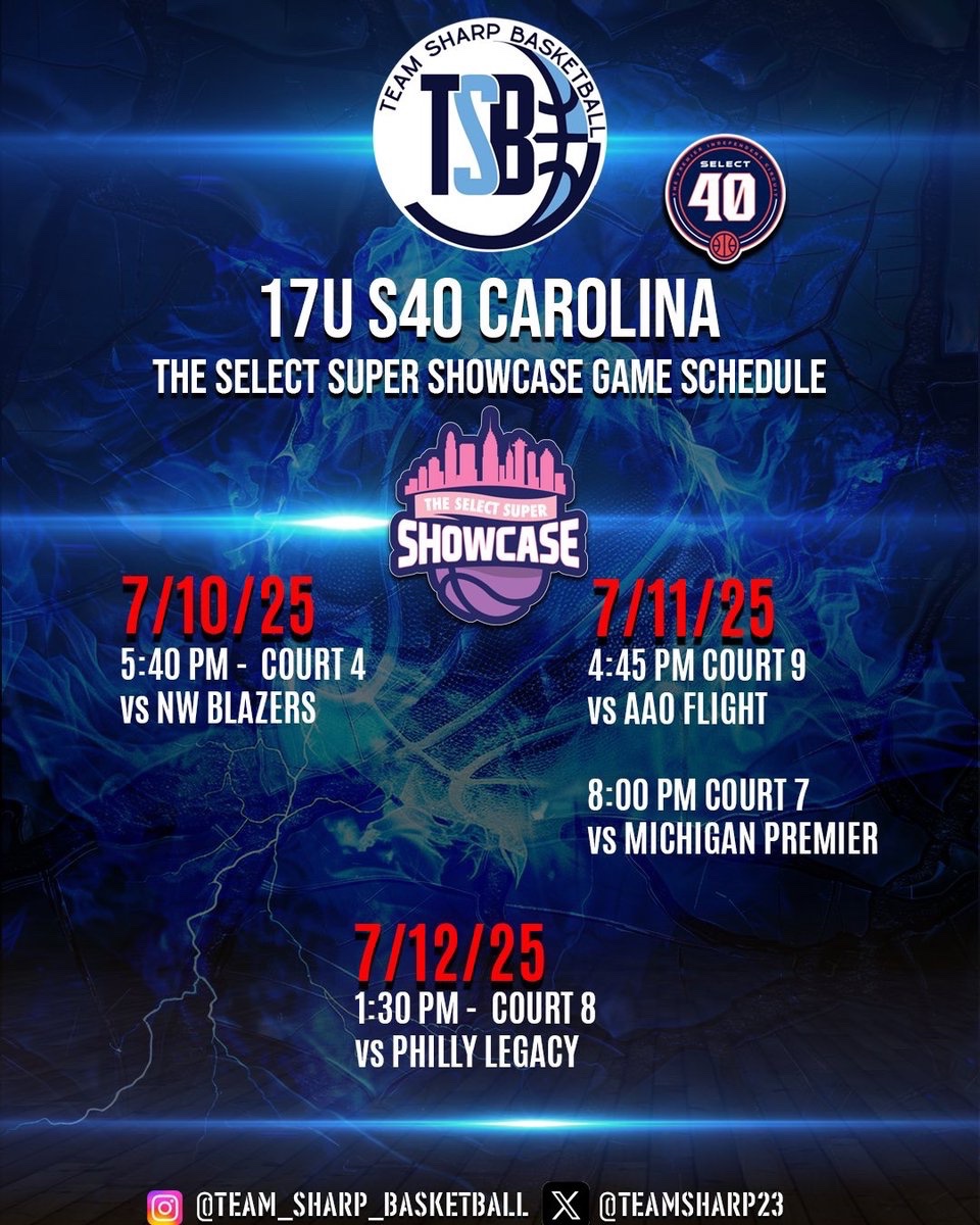 Ava_Frith2026's tweet image. Ohio here we come! Three tournaments left. Here’s our schedule for the first two below- come check us out! @TeamSharp23 @emb_nj @Cadets_Rising @CoachYoungNJ @EJayArrow @SelectEventsBB