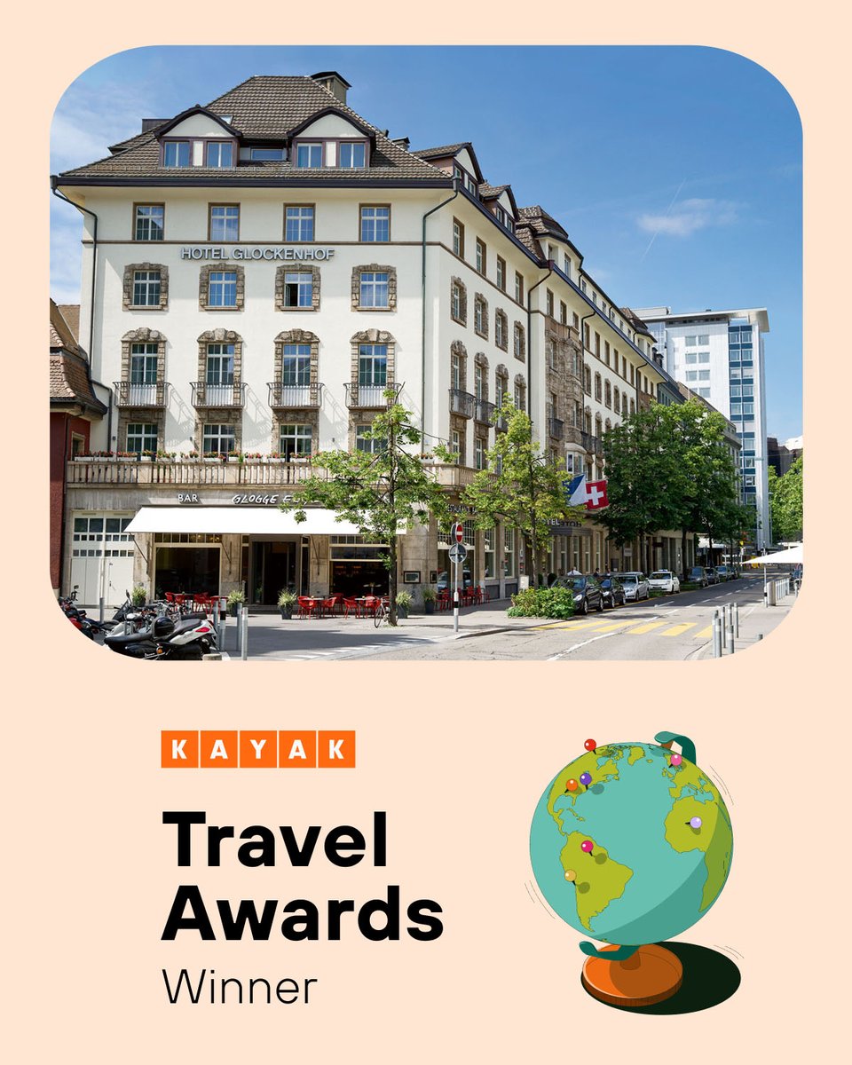 Wir gehören zu den Besten! 

Der Glockenhof Zürich wurde mit dem KAYAK Travel Award 2025 ausgezeichnet

KAYAK verleiht diesen Award nur an Unterkünfte mit überdurchschnittlich guten Gästebewertungen – das heisst: echte Stimmen, echte Erlebnisse, echte Zufriedenheit.

Vielen Dank!