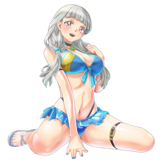 気に入っていただけたならよかったですぅ! 水着のデザインは僕が好きなガオレンジャーをモチーフにしました。 透化PNGもどうぞ!