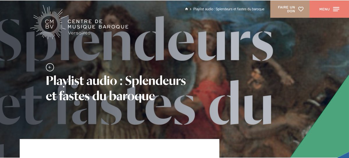 [#DimanchePodcast📻] Cet été, plongez dans le #baroque avec la playlist <a href="/cmb_v/">CMBV</a>  de 90 mn env. pour une véritable immersion sonore au cœur des œuvres, des genres, des compositeurs et des artistes du répertoire musical français des XVIIe et XVIIIe s. !
🎧 cmbv.fr/fr/tous-les-pr…