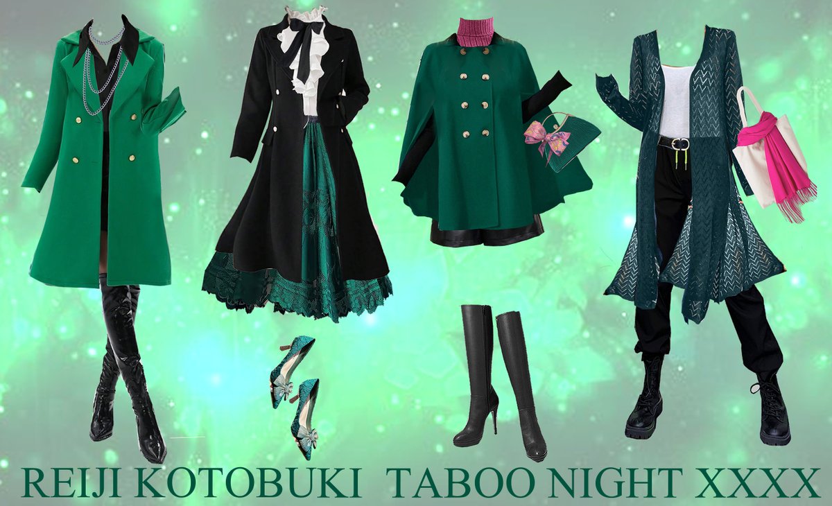 TABOO NIGHT XXXXでお作りしてきた寿嶺二様の推し色概念コーデ達