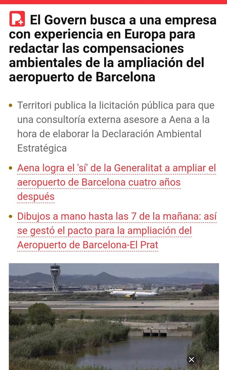 El govern Illa va presentar la proposta d'ampliació de l'aeroportBCN sense saber quines compensacions ambientals fer, i amb les anteriors pendents. I com que ha d'ecoblanquejar el projecte davant la Comissió Europea, contractarà (145000€) una empresa perquè li digui com fer-ho.