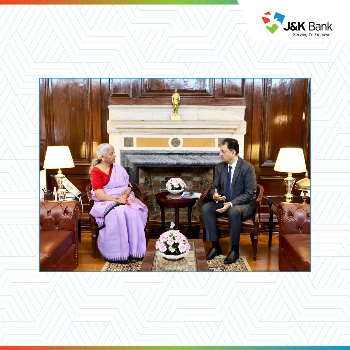 J&amp;K Bank MD &amp; CEO calls upon Union Finance Minister

MD &amp; CEO Amitava Chatterjee today called upon Union Finance Minister Smt. Nirmala Sitharaman in New Delhi. The meeting was a courtesy visit during which the MD &amp; CEO apprised the Finance Minister of the Bank’s ongoing