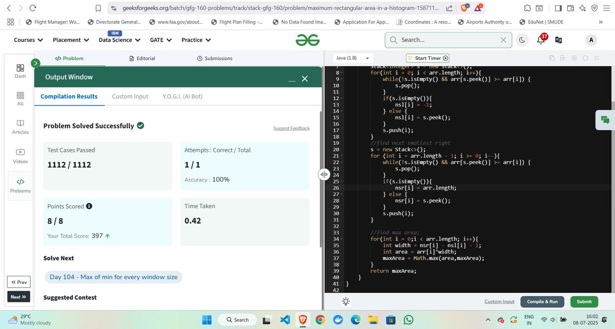 Eng_Anubhav's tweet photo. 🔥 Day 103 / #gfg160
Still going strong!
103 days of:
🧠 Solving problems
💥 Debugging chaos
💻 Staying consistent
Some days it's “AC in one go,”
Some days it's “TLE... again??”
But every day is a step forward.
Let’s keep the streak alive! 🌱
#GeekStreak2025 @geeksforgeeks https://t.co/KMNdpNnD3p