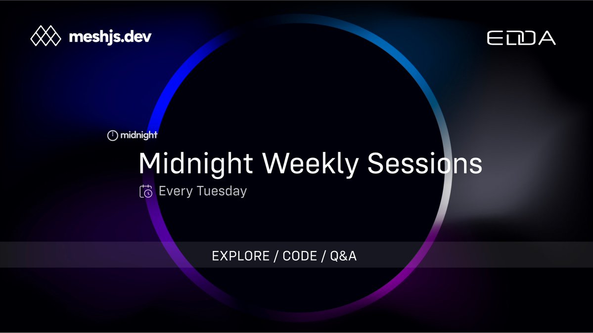 ErickRomeroEdda's tweet image. Join us today for another @MidnightNtwrk Session 🥳 You're invited to dive into fresh insights, tech deep dives, and open Q&A! 🔥
What’s on the menu:
🔍 Explore:
🧠 Blog – Digging into Scavenger Mine and beyond
🧠 Dev Diaries – Simulating a division in Compact
🧠 Academy –…