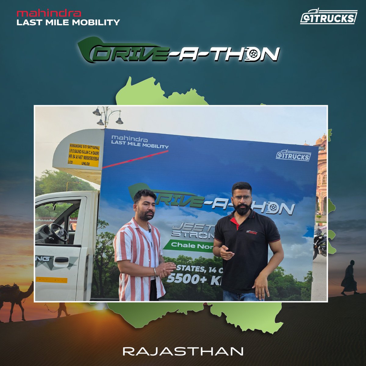 MahindraLMM's tweet photo. From Delhi’s fast lanes to Jaipur’s royal charm - Jeeto Strong rides on, adding colour to every kilometer.

Where pink palaces glow and tradition greets at every turn, the Pink City welcomes the Drive-A-Thon.

280+ km down, next stop: Ajmer!

#Mahindra #JeetoStrongCNG #DriveAThon https://t.co/RtfDDzN71w