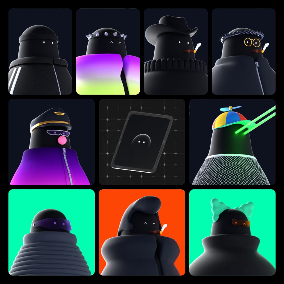 m4kovoepole's tweet photo. Meet the crew — my iconitos 🖤

Each one with their own drip, all part of the same mystery.
Which one’s your favorite?
#iconito #SolanaNFTs #NFTCommunity #ShadowRaid #PFP https://t.co/bYlMZgfTgS
