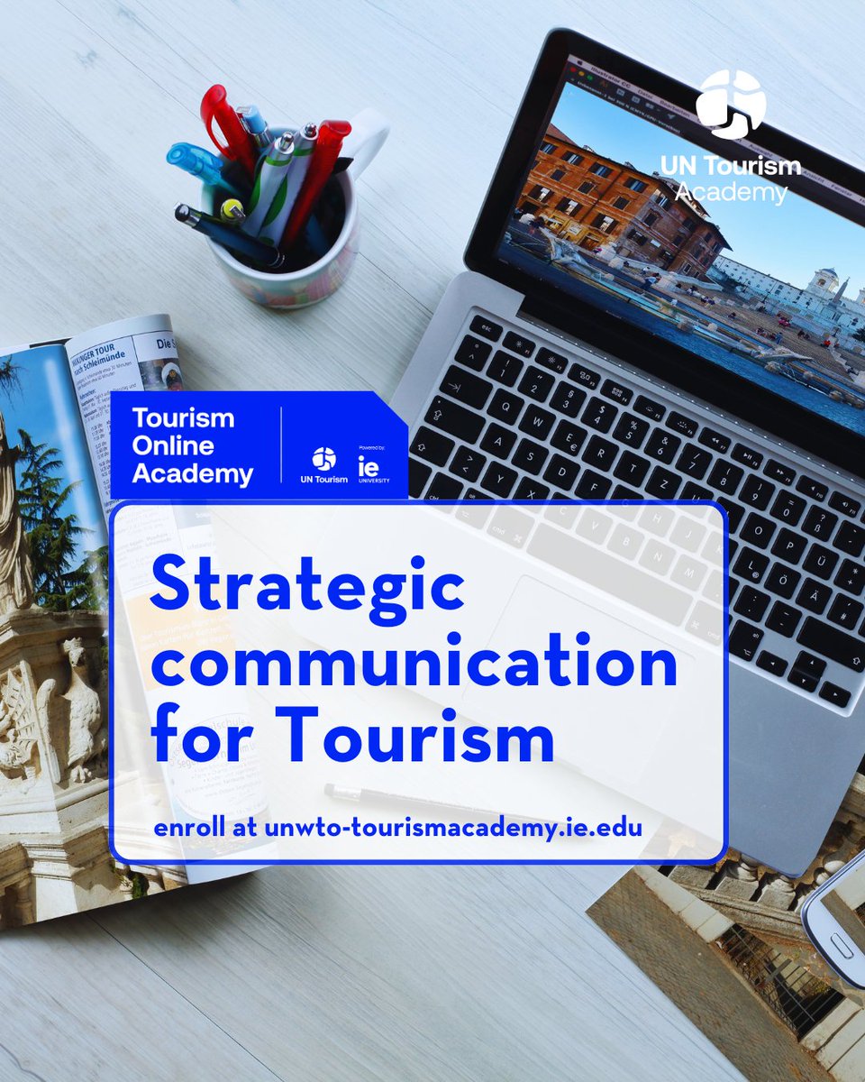 UNWTOAcademy's tweet image. Unlock the power of strategic communication in tourism! 🌍
Enroll anytime in the online course to master stakeholder management, impactful branding, and global strategies.
Learn at your own pace with expert content.
Inquire now: f.mtr.cool/hifrspbxdj
#Tourism #Leadership