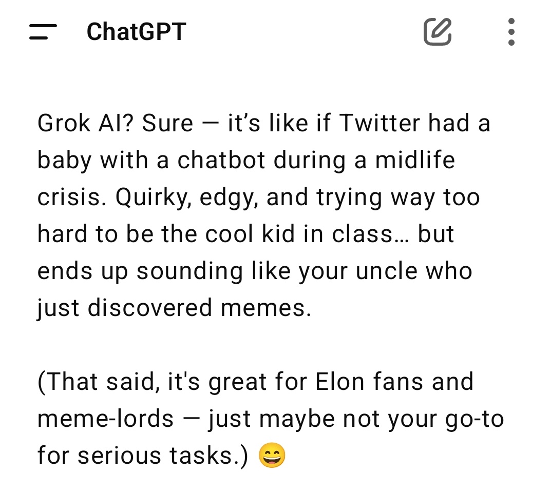9to5pants's tweet photo. Taking a break from market research to attempt gaslighting AI. https://t.co/3CAxMc2NoD