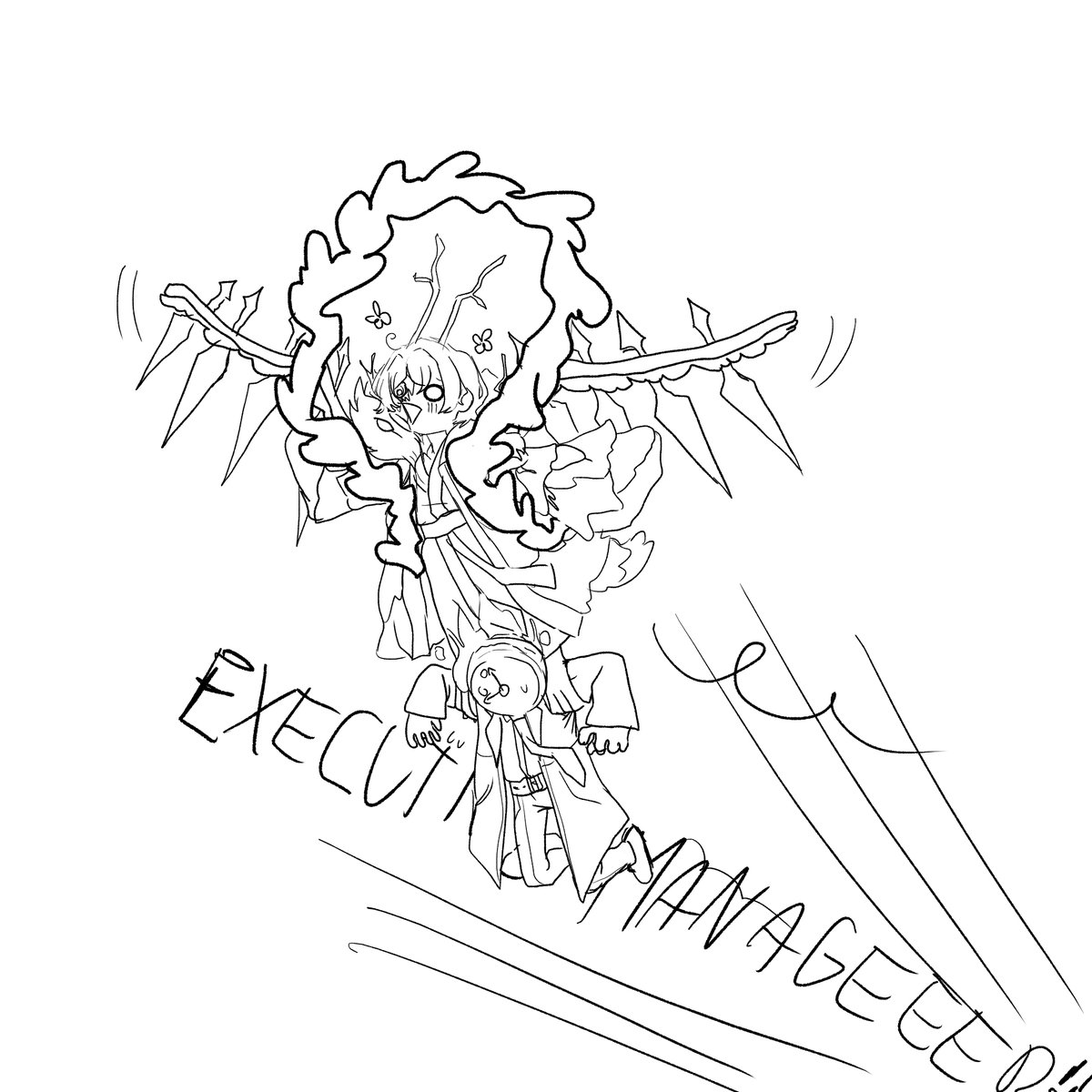 on that note. sinclair 
i was also gonna draw hong lu like this but bleeding out with a ^q^ face