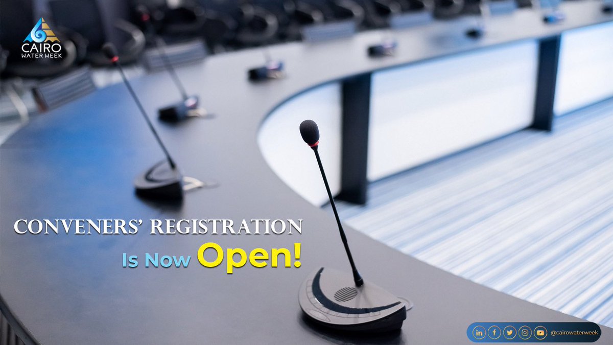 🌍 Are you working on water or climate issues?
Cairo Water Week 2025 is calling YOU!

Host your event, launch your project, or lead a session on one of the most influential platforms in the region.

🔗 Apply now: cairowaterweek.eg
#CWW2025 #WaterForClimate #CallForPartners