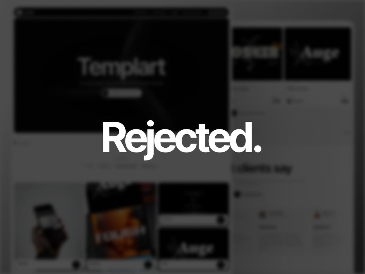 posikdesign's tweet photo. My second Framer template got rejected.❌

Reason?

Framer said it "closely resembles other existing designs."

Not a copy — but it seems standard layouts aren’t enough for the marketplace.

Here's what I learned 👇 https://t.co/eaOcnE3TZy